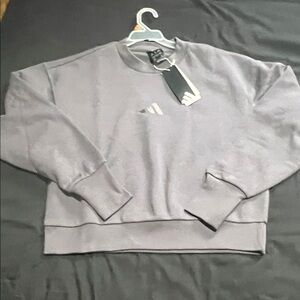 Adidas Men's Crewneck Sweater in Gray